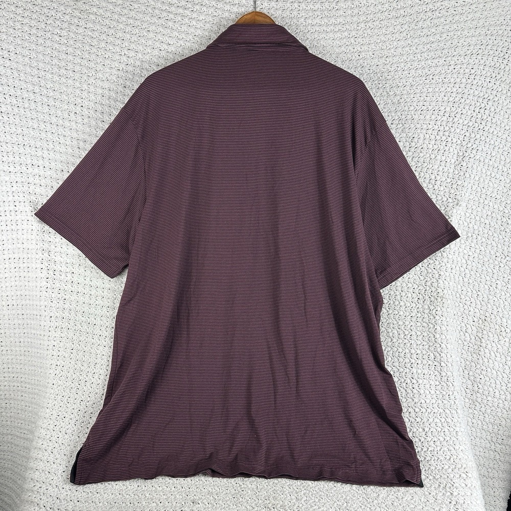 01.Algo Polo Shirt Mens XXL Tall Performance Golf Stripe Quick Dry UPF 40 - Picture 3 of 5